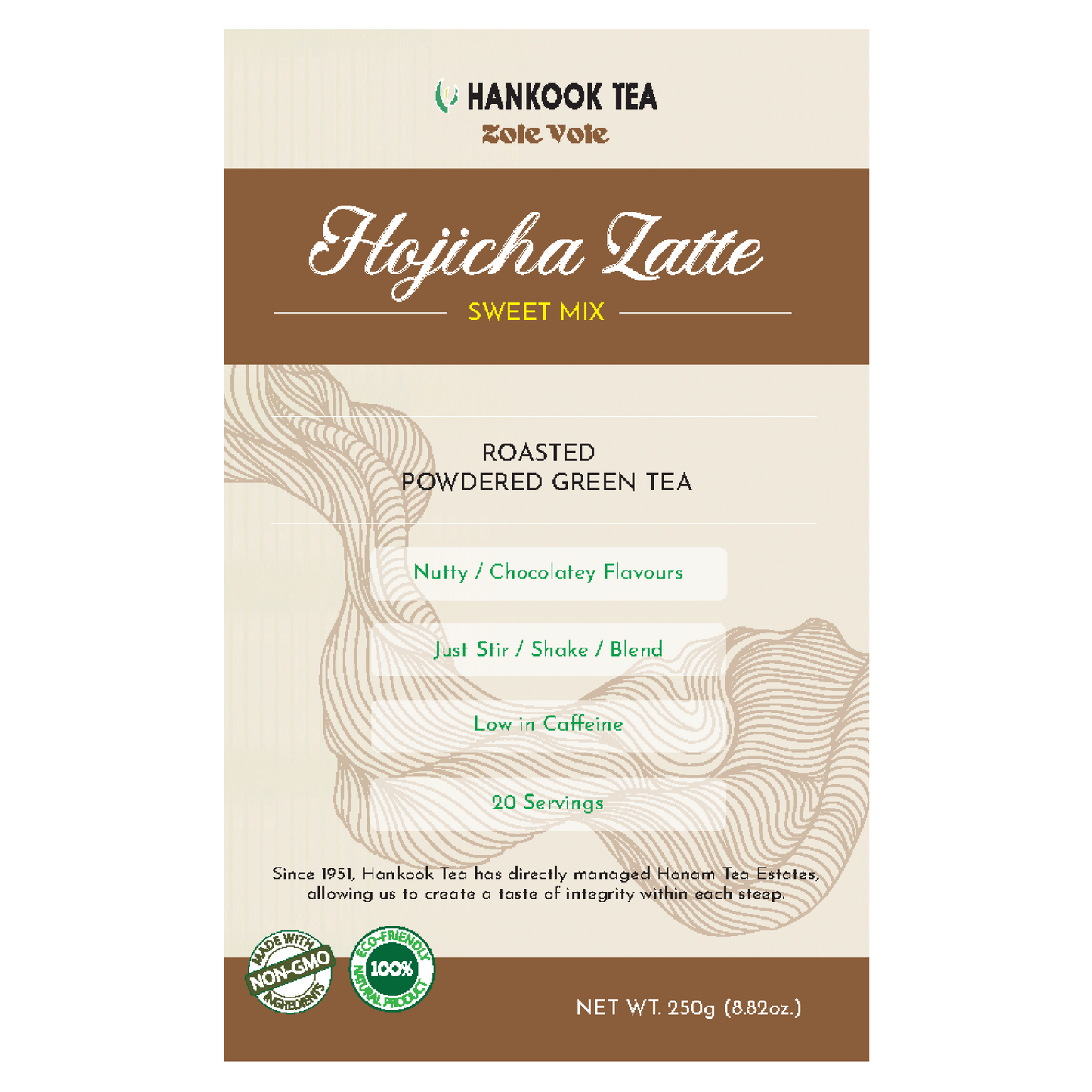 Hojicha Latte - Roasted Powdered Green Tea [250g polybag]